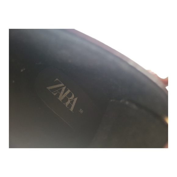 Zara Women's Round Toe Patent Leather Street Style Combat Boots 36 - Picture 3 of 8